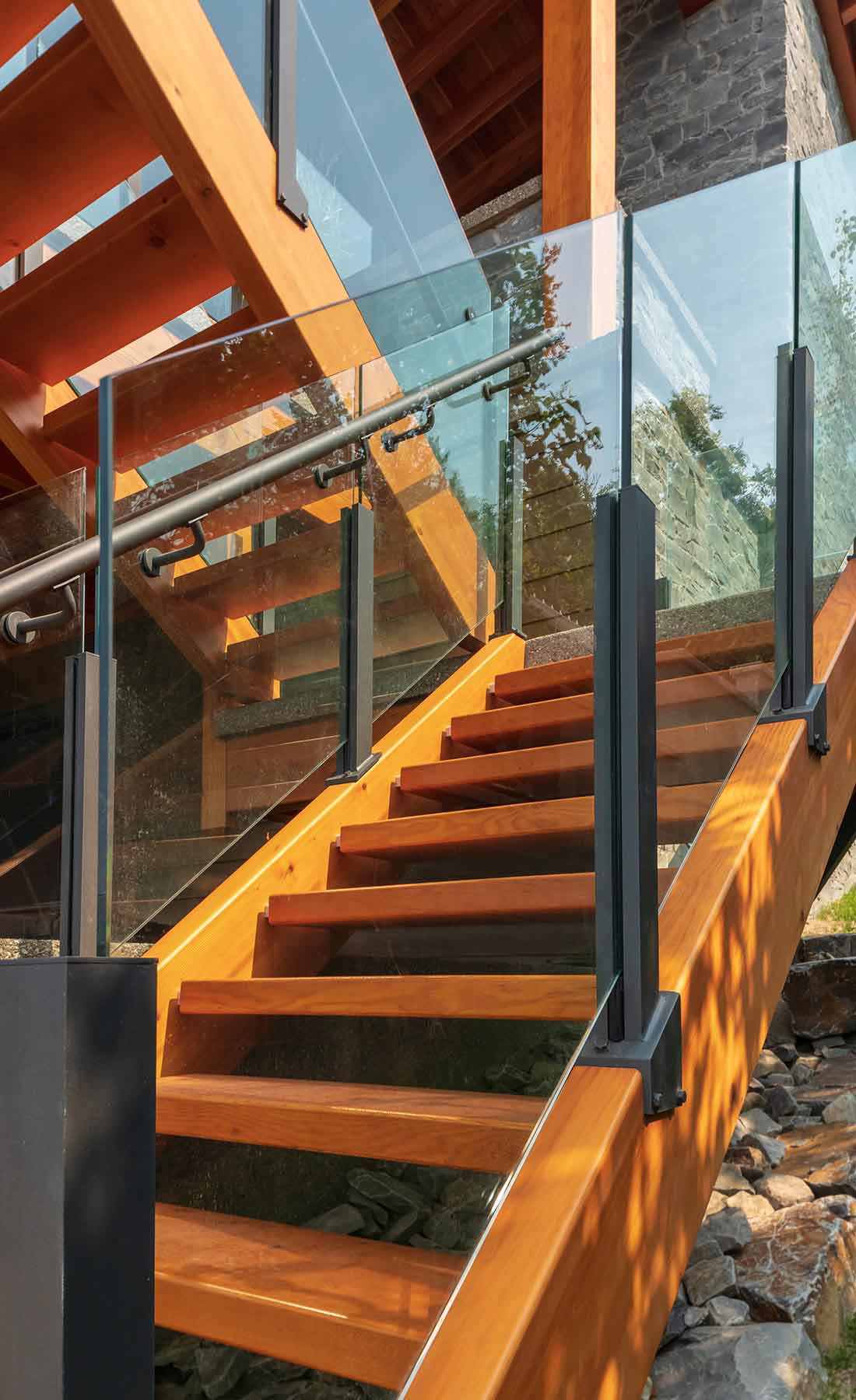 Lake House exterior stairs