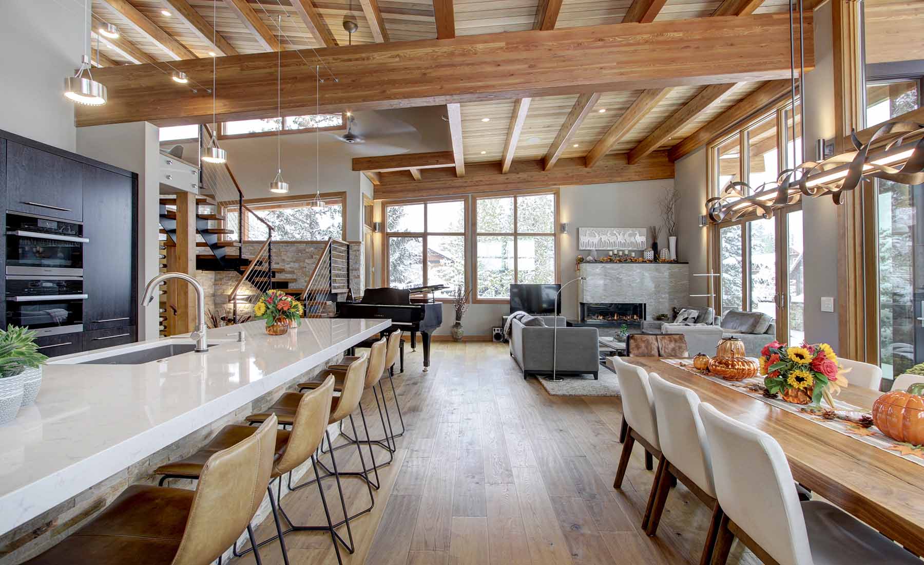interior kitchen of award-winning mountain home
