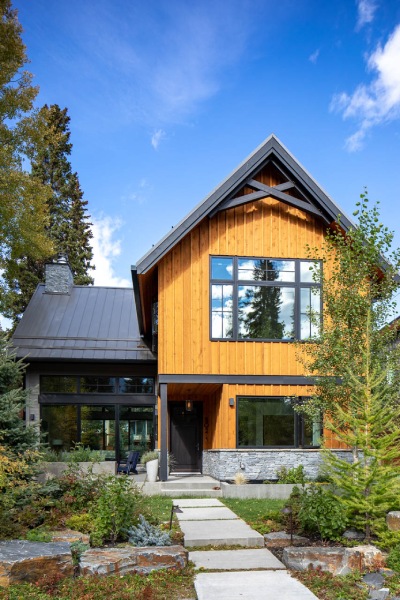 custom timberframe home in canmore ab