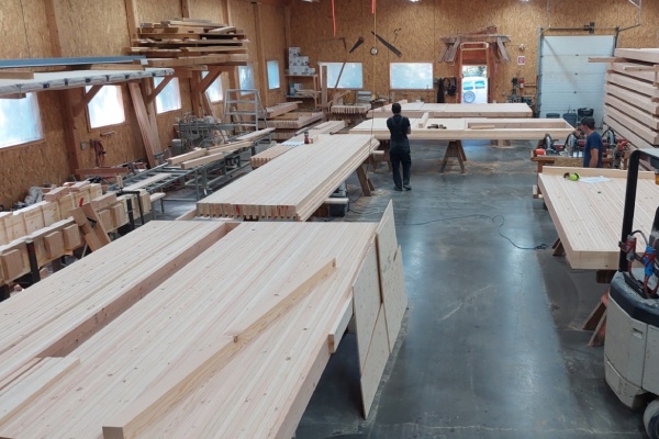 manufacturing of prefabricated dowel laminated timber dlt panels
